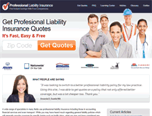 Tablet Screenshot of professionalliabilityinsurance.org
